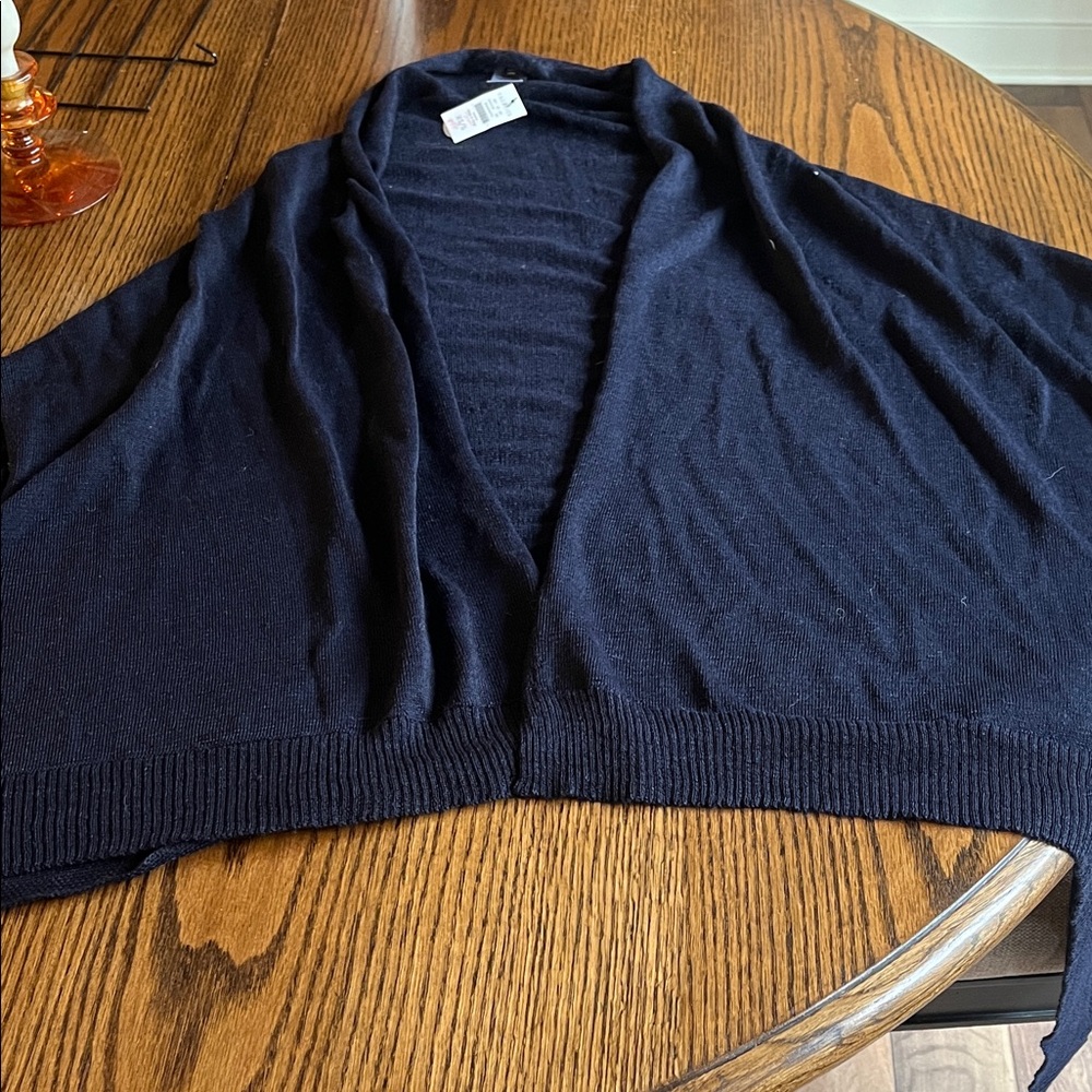 Talbots Navy Knit Shrug